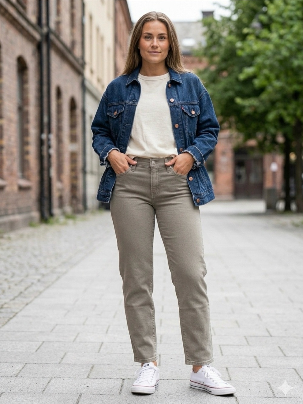 Levi's Women's Straight Leg Jeans in Stone Gray